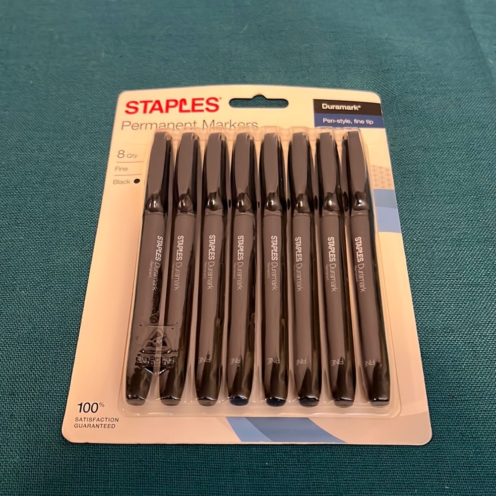 Staple permanent markers